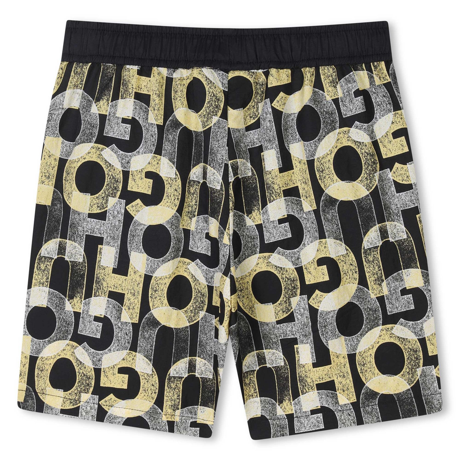 Hugo, Shorts, Hugo - HUGO all over  lemon and black  print, swim shorts