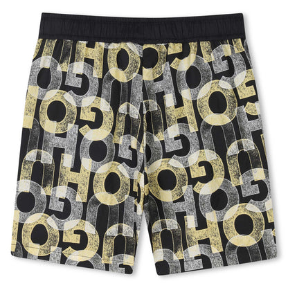 Hugo, Shorts, Hugo - HUGO all over  lemon and black  print, swim shorts