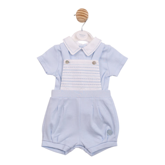 Mintini - Pale blue dungaree set