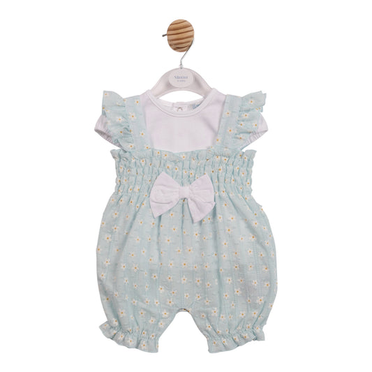 Mintini - Blue Daisy Dungarees