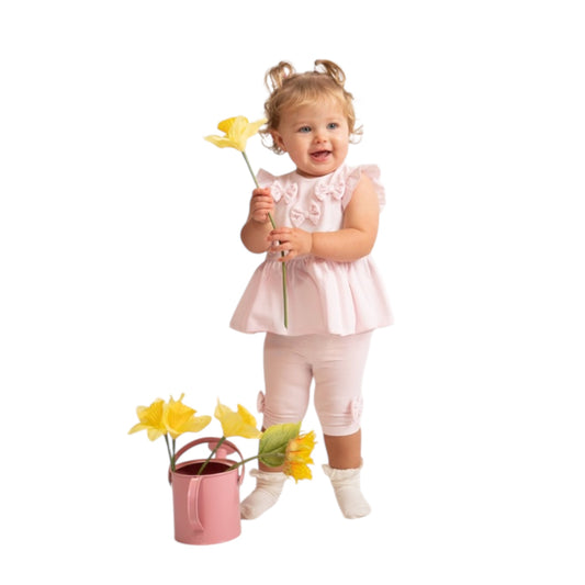Caramelo Kids - Pink Top and Legging Set