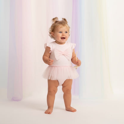 Caramelo Kids - Pink Romper with Tulle Skirt