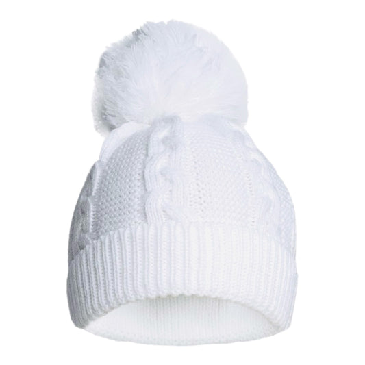 Betty Mckenzie, Hat, Zero - Cable knit hat, White