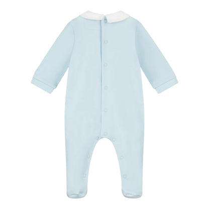 Emile et Rose, rompers, Emile et Rose - Pale blue and white romper, Dougie