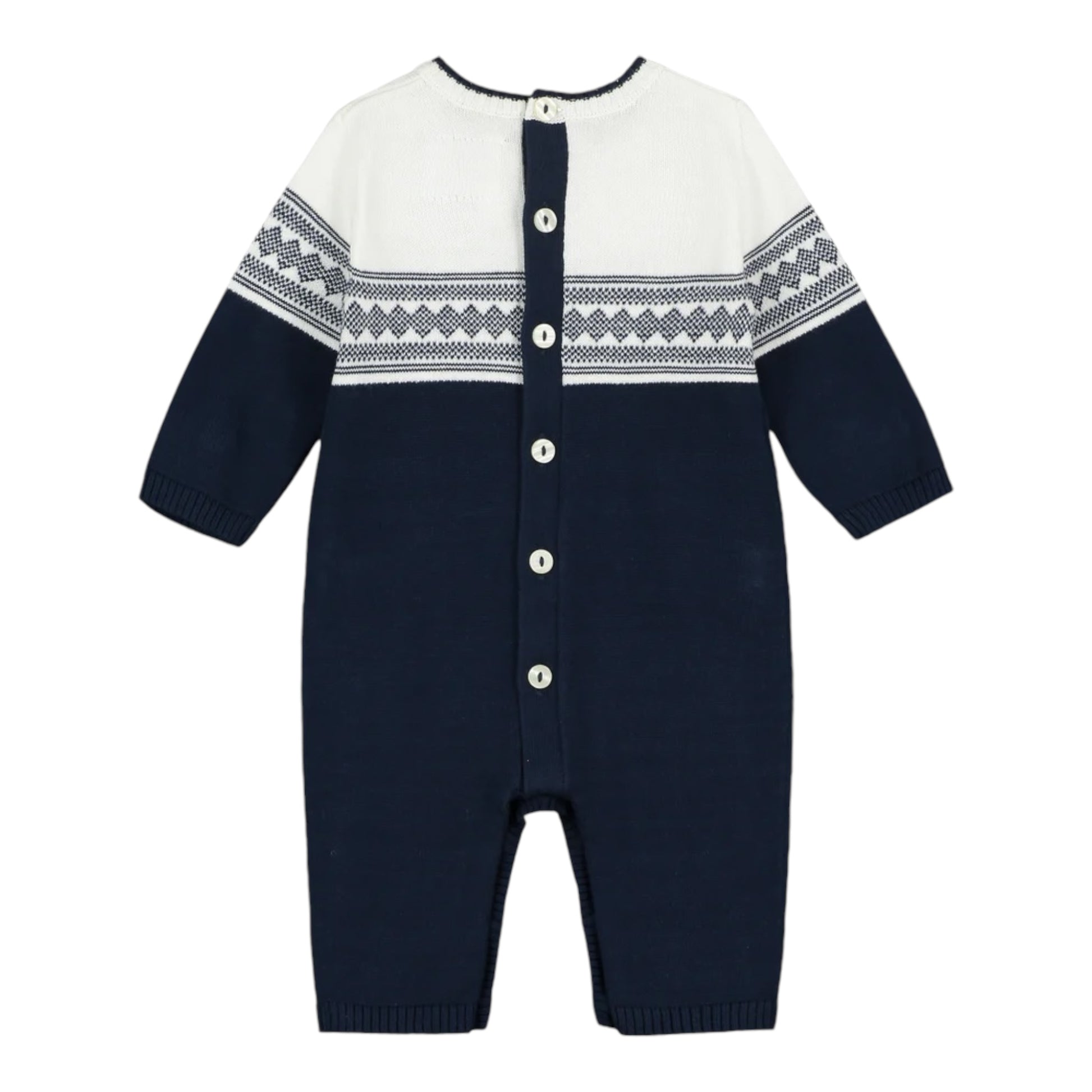 Emile et Rose, Rompers, Emile et Rose - Navy fine knit romper with pull on hat