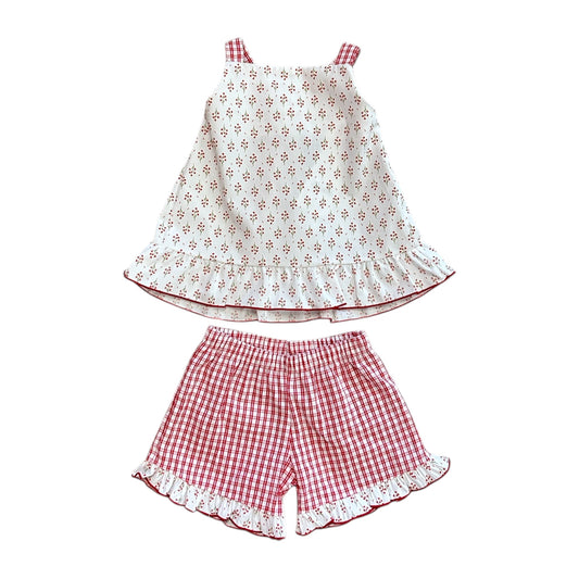 Rapife - Top and shorts set, red