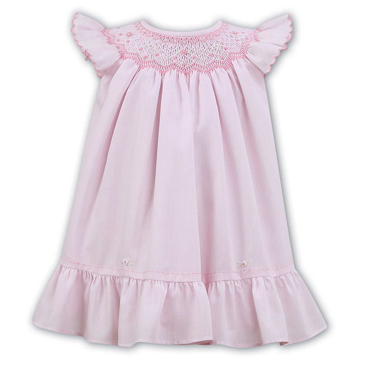 Sarah Louise, Dresses, Sarah Louise - Traditional hand-smocked, pink dress, capped sleeves.