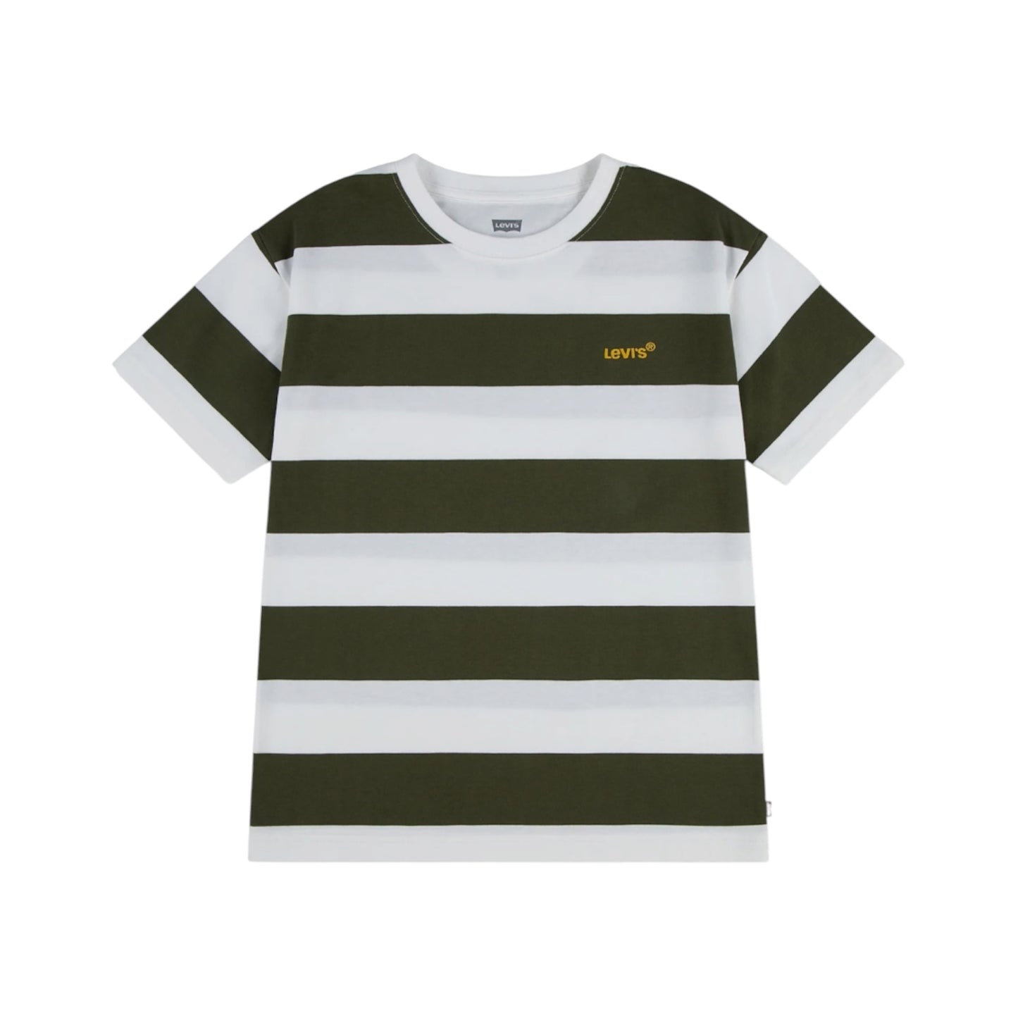 Levi's - Olive and white stripe T-shirt