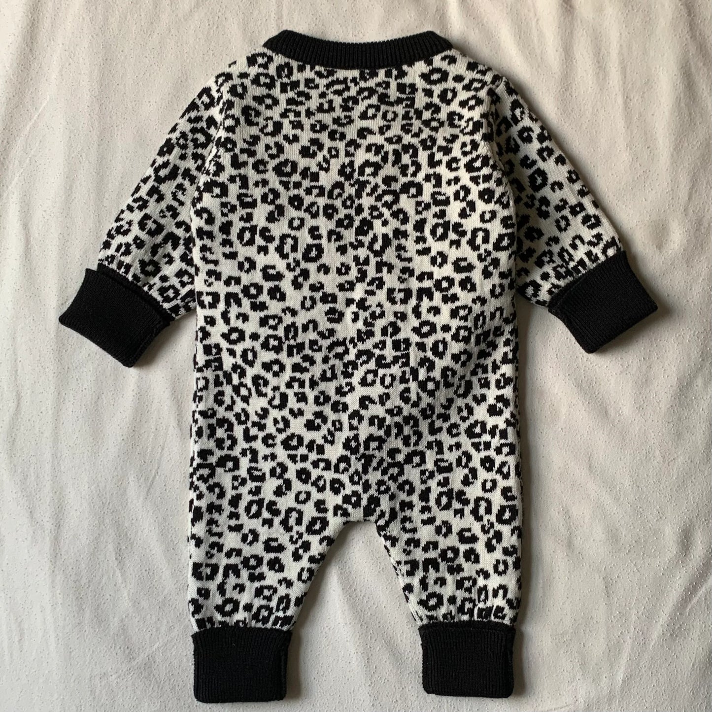 Fable & Bear, rompers, Fable & Bear - Fine knit romper, Leo leopard