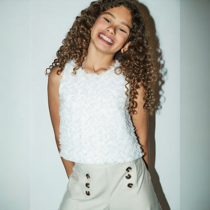 Mayoral, Tops, Mayoral - White sleeveless top