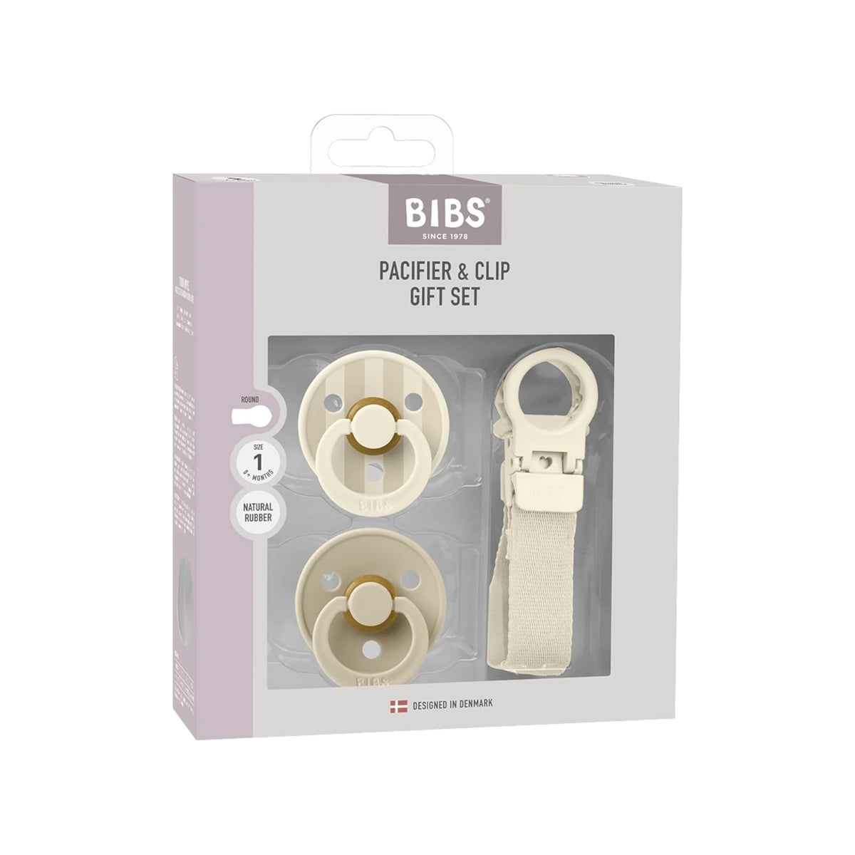 Bibs - Dummies and clip gift set, Ivory