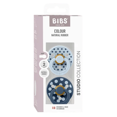 Bibs - Baby blue / steel mix 2pk dummies