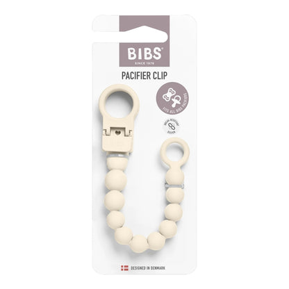 Bibs - Dummy clip, ivory