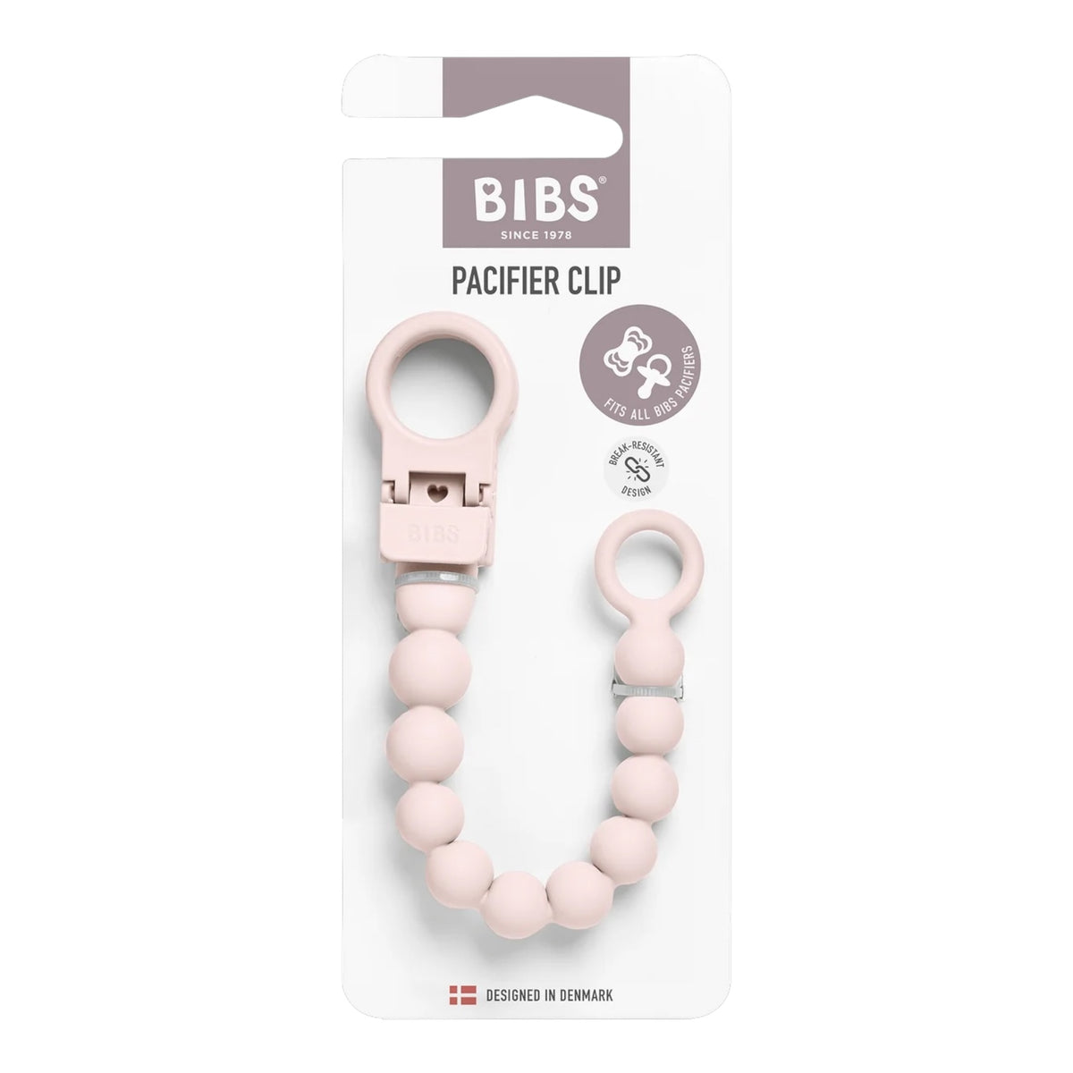 Bibs - Dummy clip, Soft pink