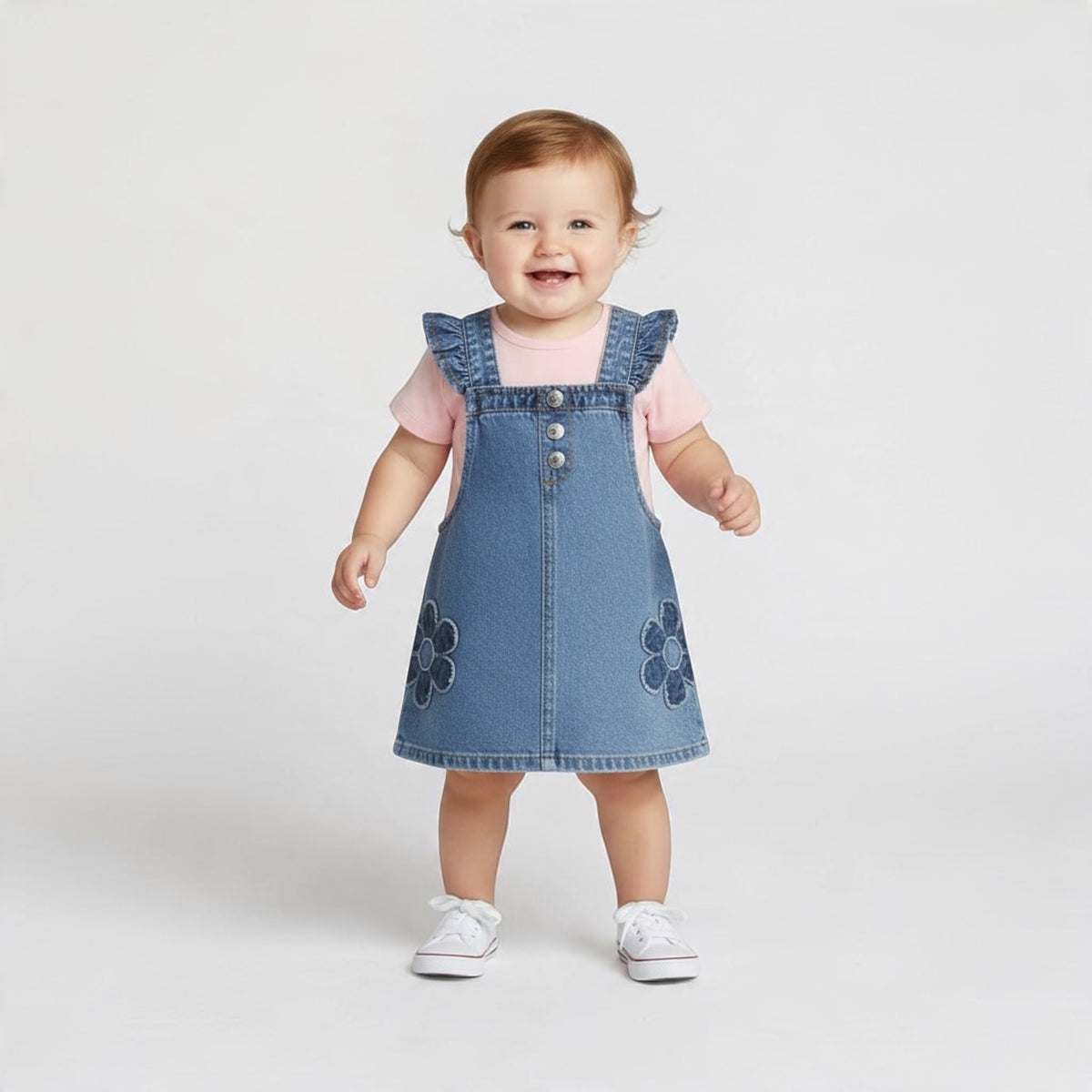 Levi's - Denim pinafore dress, flower