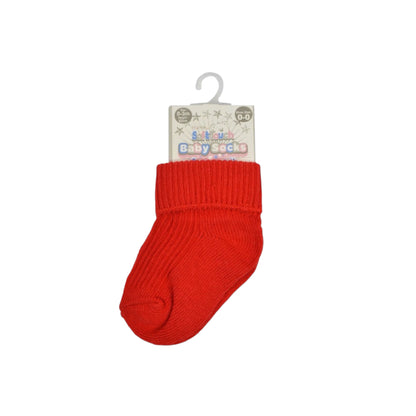 Soft Touch - baby ankle socks, red