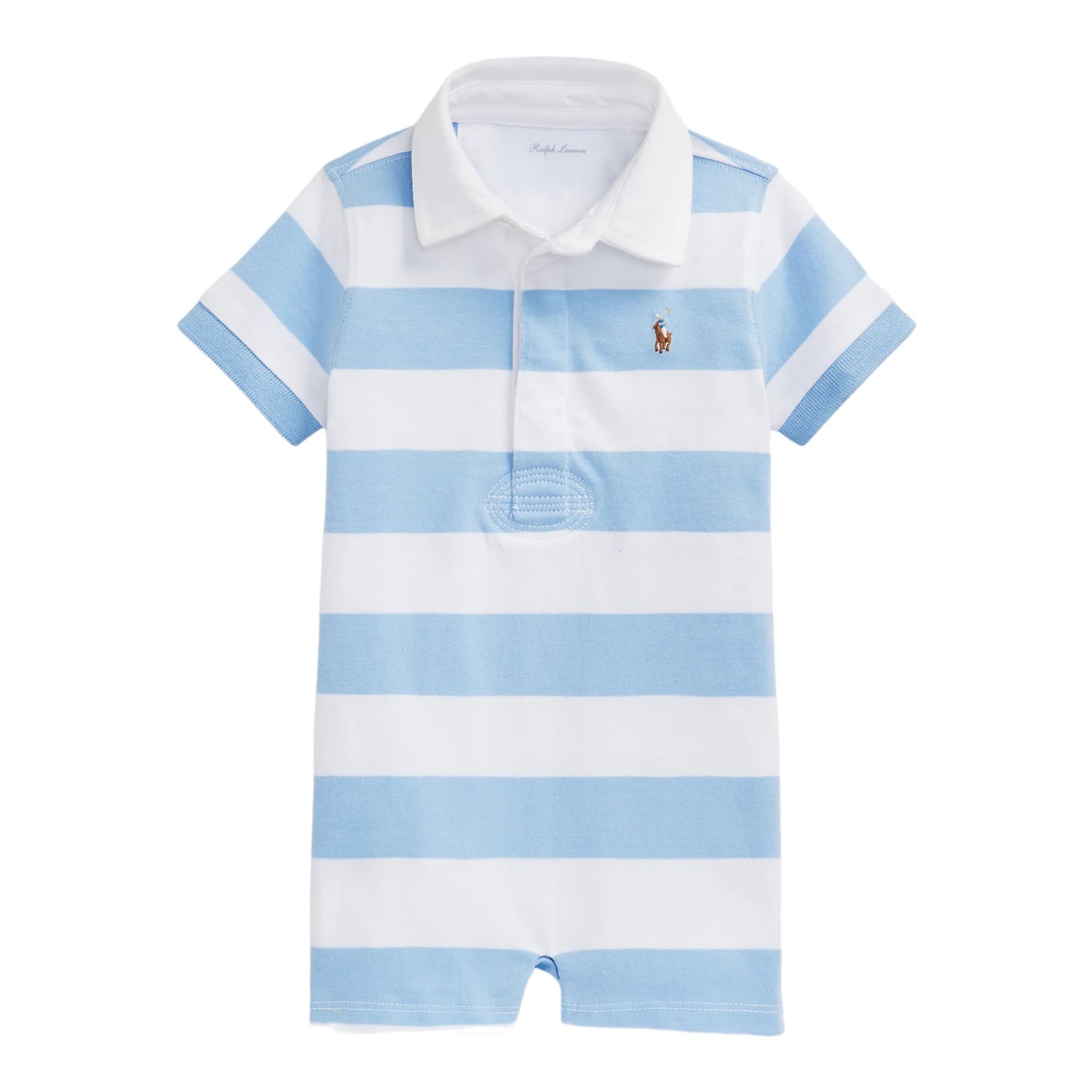 Ralph Lauren, All in ones, Ralph Lauren - Baby all in one, white and pale blue stripe, 6 months