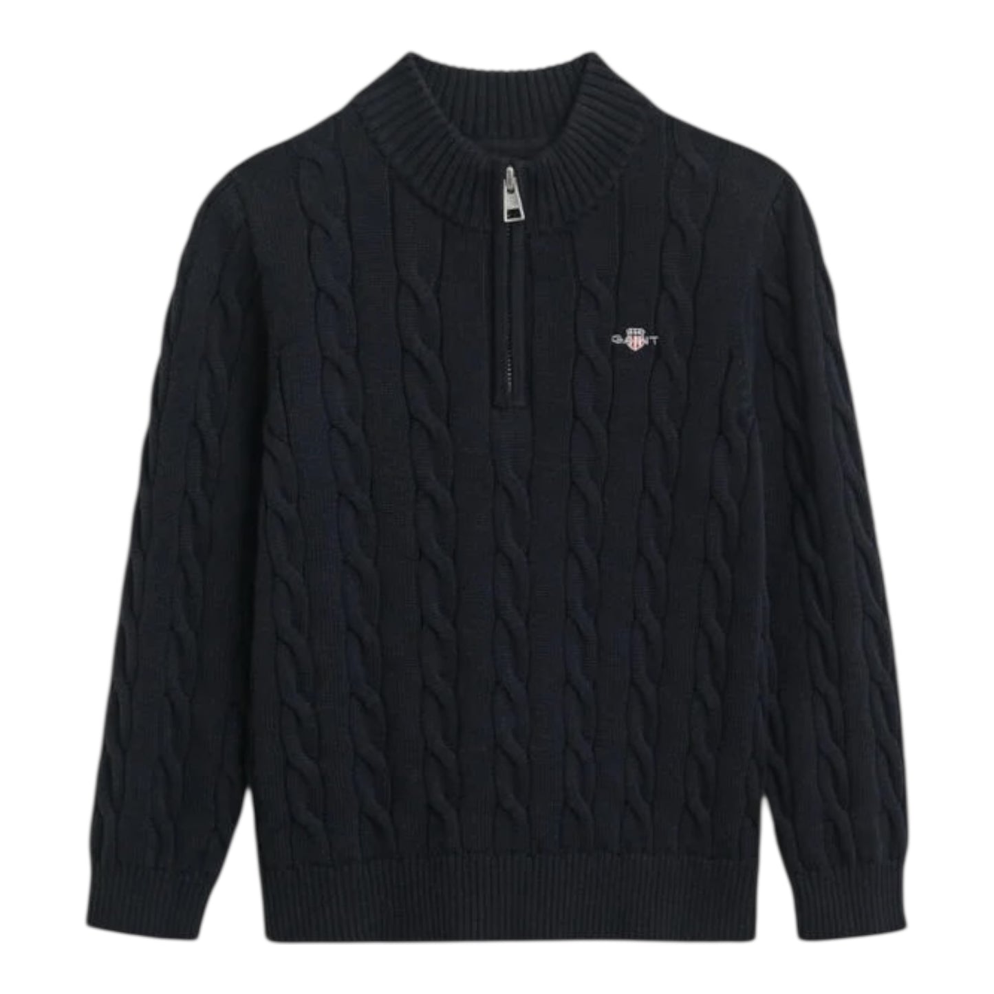 Gant - Navy, cable knit, half zip top, 5-6yrs