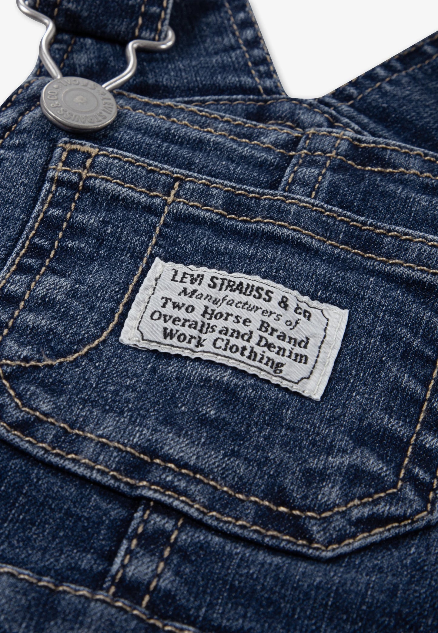 Levi’s - Blue denim dungarees  (12m -36m)