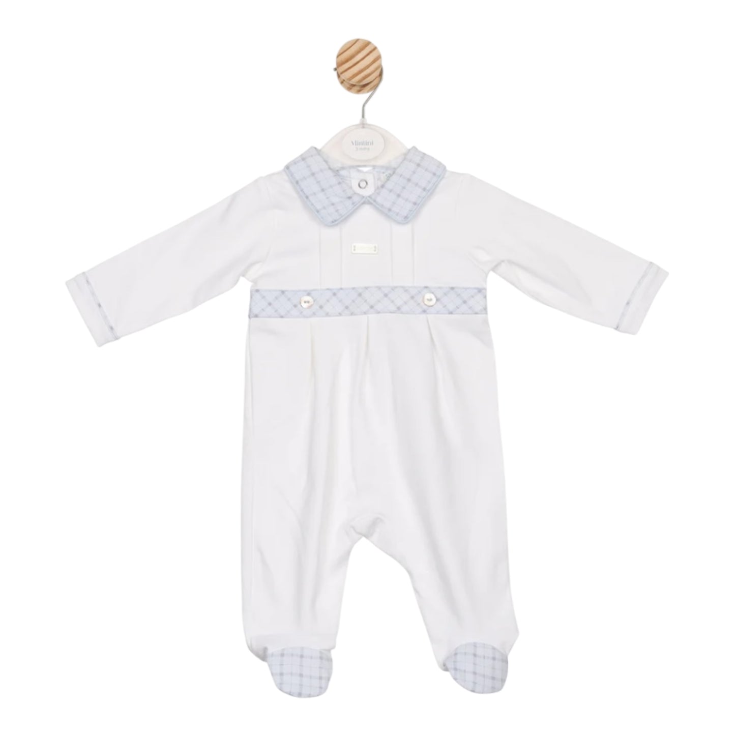 Mintini - White all in one with pale blue details