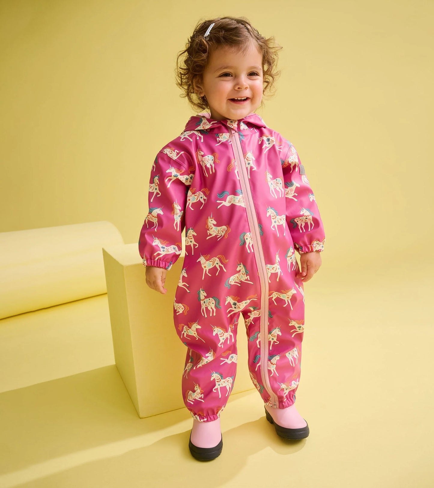 Hatley, Rain suit all in one, Hatley - Folky unicorn all in one rain suit