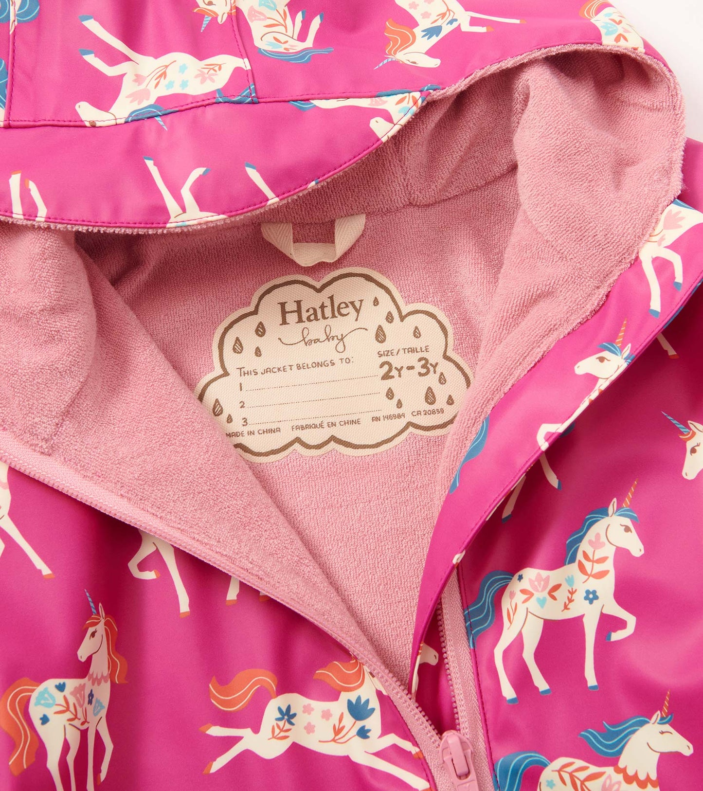 Hatley, Rain suit all in one, Hatley - Folky unicorn all in one rain suit