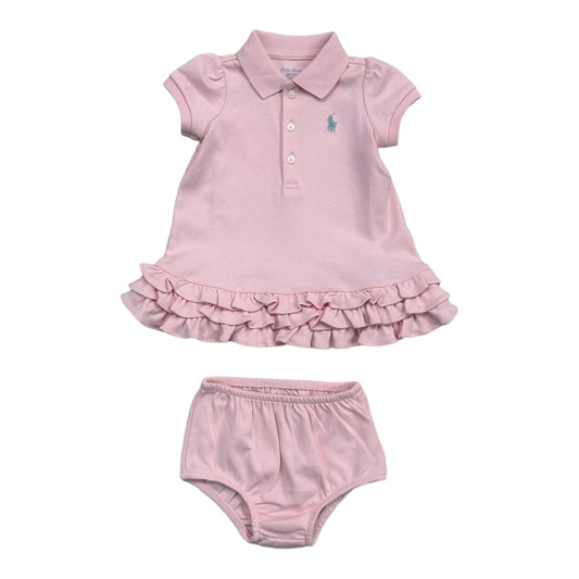 Ralph Lauren, Dresses, Ralph Lauren - Pink ruffle hem polo dress and pants