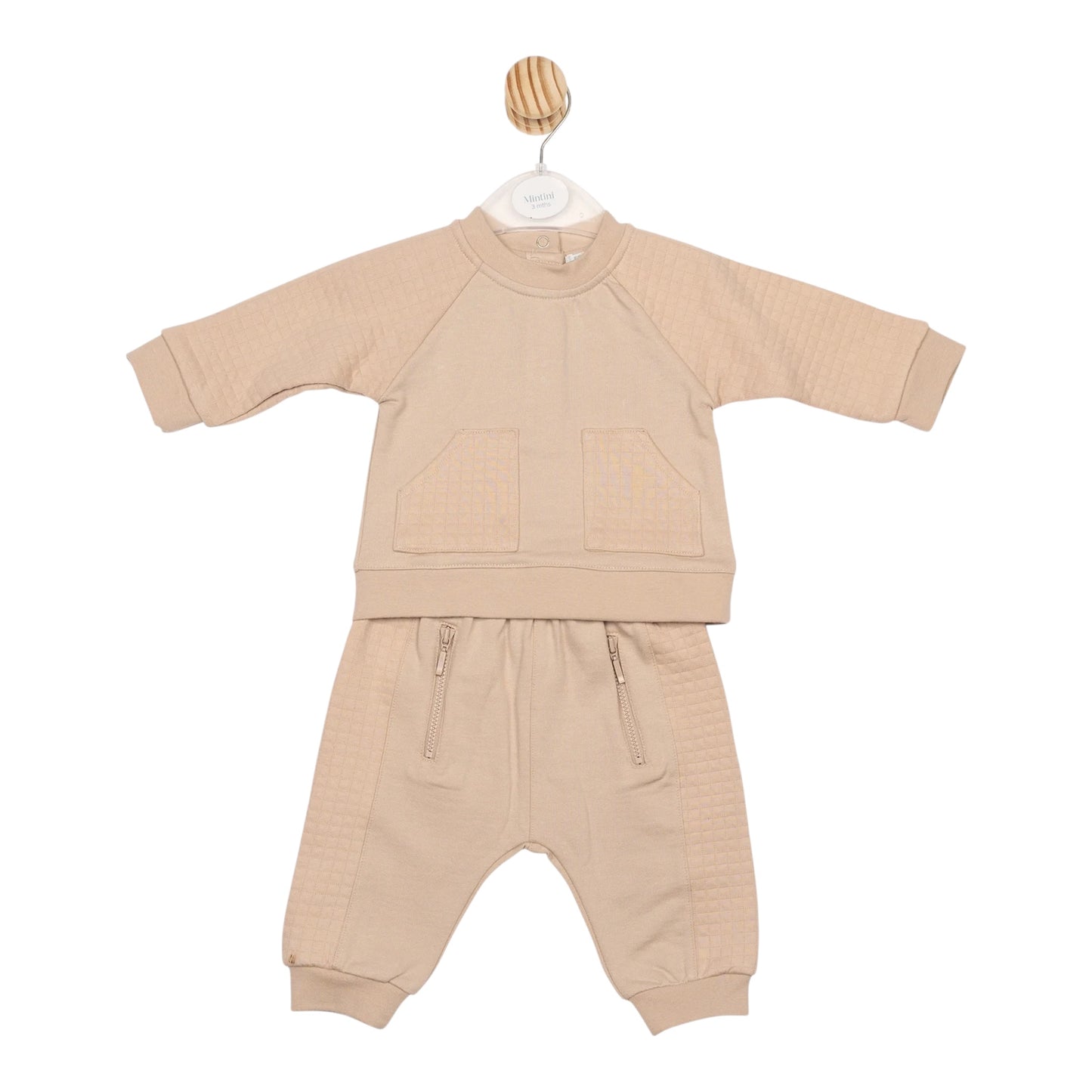 Mintini - Beige 2 piece outfit, Top and trousers