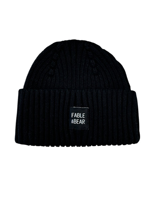 Fable & Bear, Hats, Fable & Bear - Rib Hat, Black