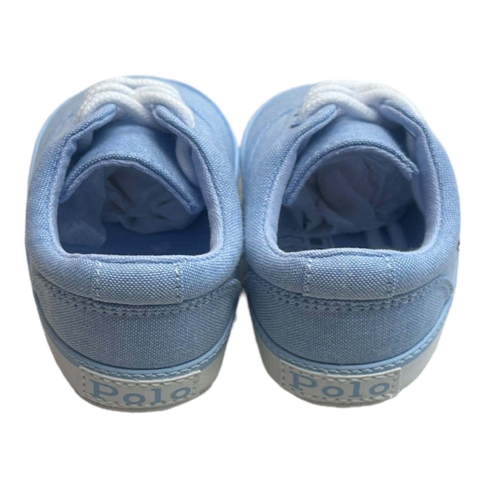 Ralph Lauren, footwear, Ralph Lauren - Pale blue textile baby shoes, trainer style