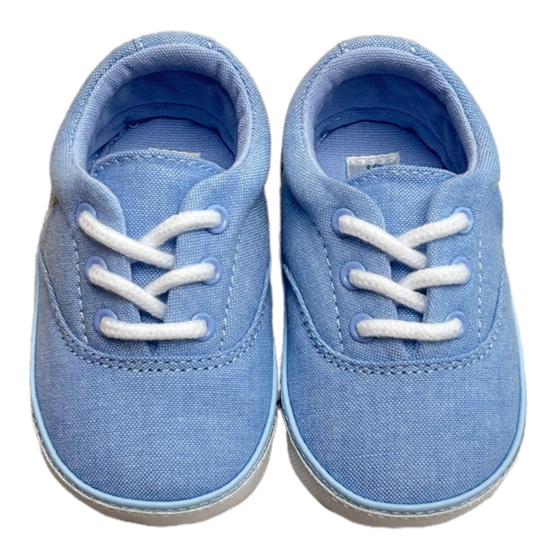 Ralph Lauren, footwear, Ralph Lauren - Pale blue textile baby shoes, trainer style