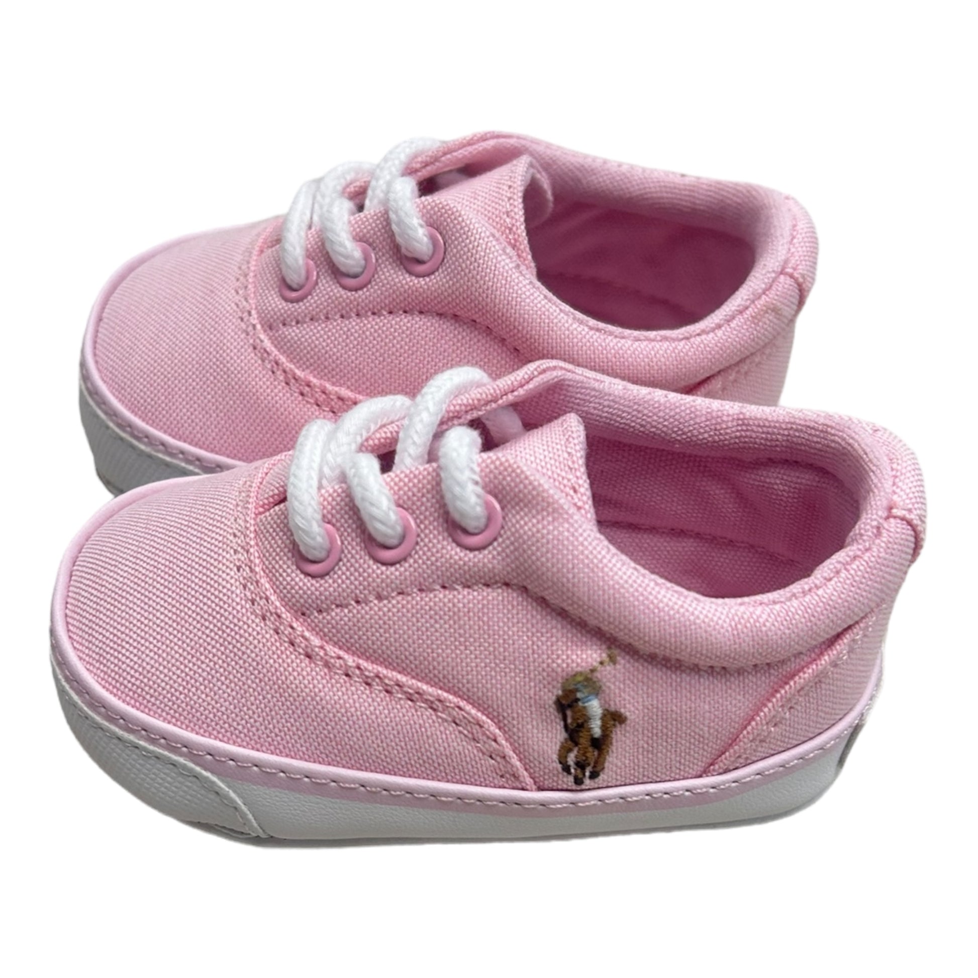 Ralph Lauren, footwear, Ralph Lauren - Pink textile baby shoes, trainer style