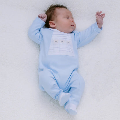 Emile et Rose, rompers, Emile et Rose - Baby Boys pale blue all in one, Freddie