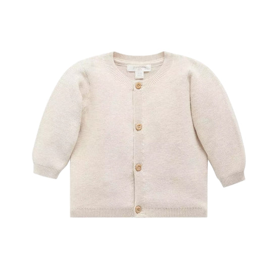 purebaby - Fine knit cardigan, wheat