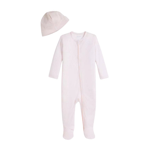 Ralph Lauren - Pink 2 piece baby outfit, all in one and pull on hat