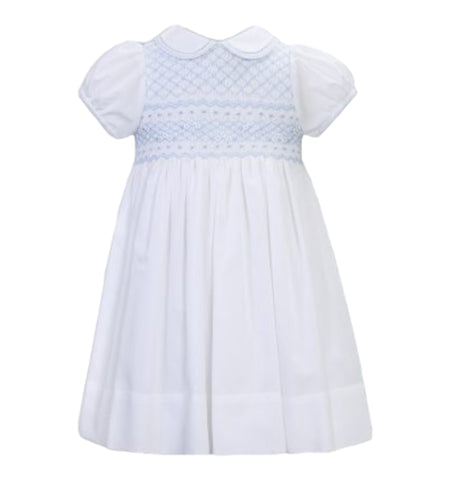 Sarah Louise, dresses, Sarah Louise - Traditional Hand smocked white sundress, 013226