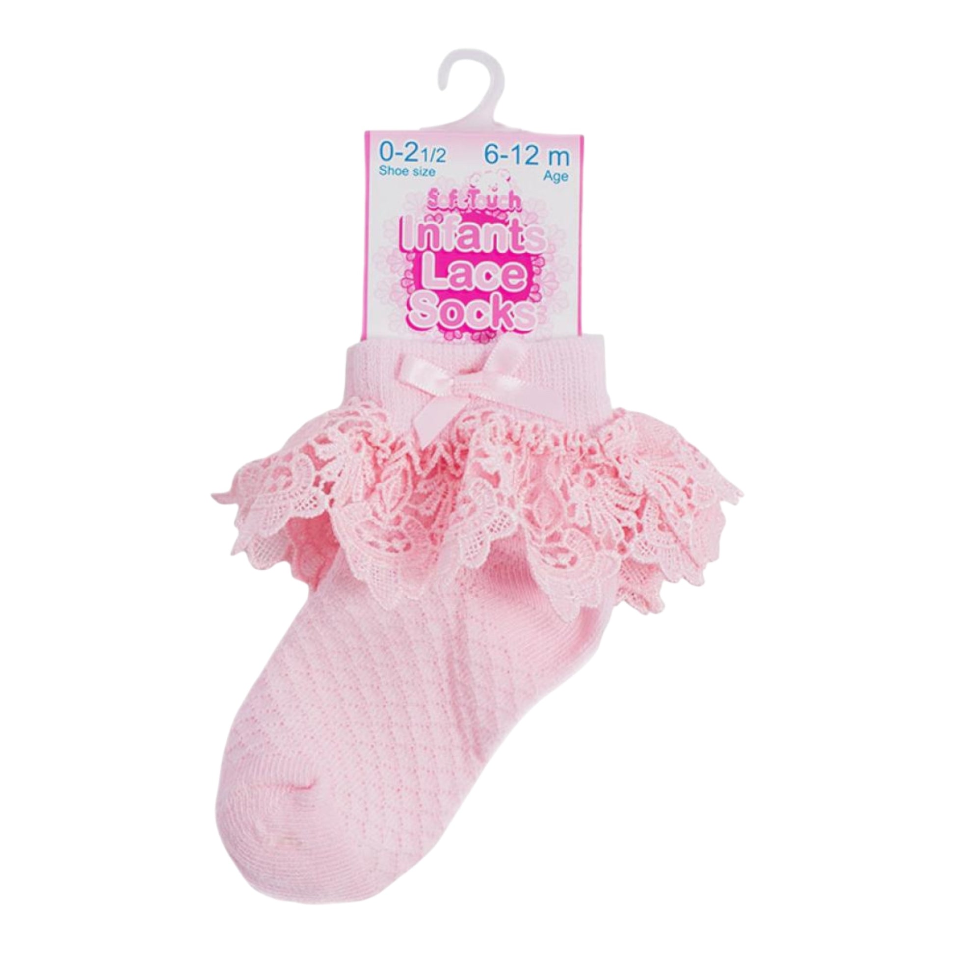 Betty Mckenzie, Socks, Soft Touch - ankle lace frill socks pink