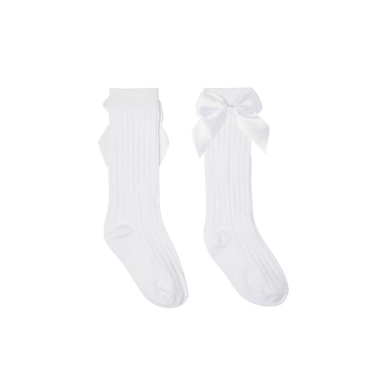 Betty McKenzie - long bow socks white