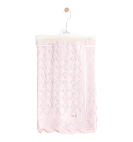 leo king - Light pink cotton shawl, delicate detail