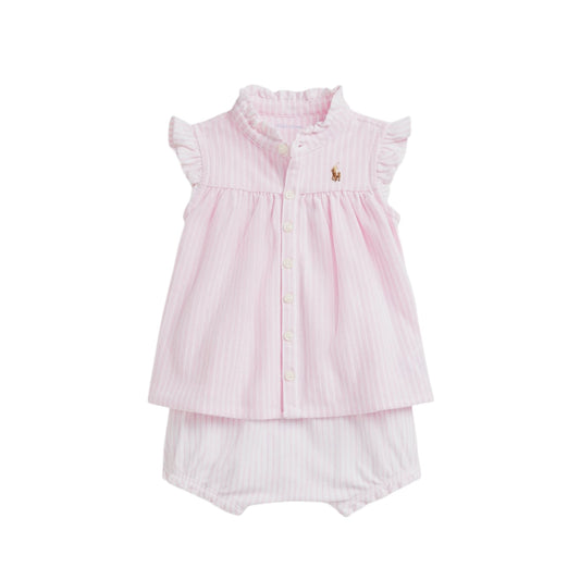 Ralph Lauren - Light pink stripe 2 piece outfit