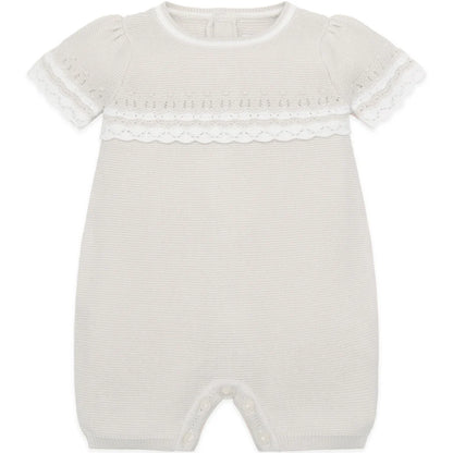 Emile et Rose - Beige knit all in one, shortie, Josie