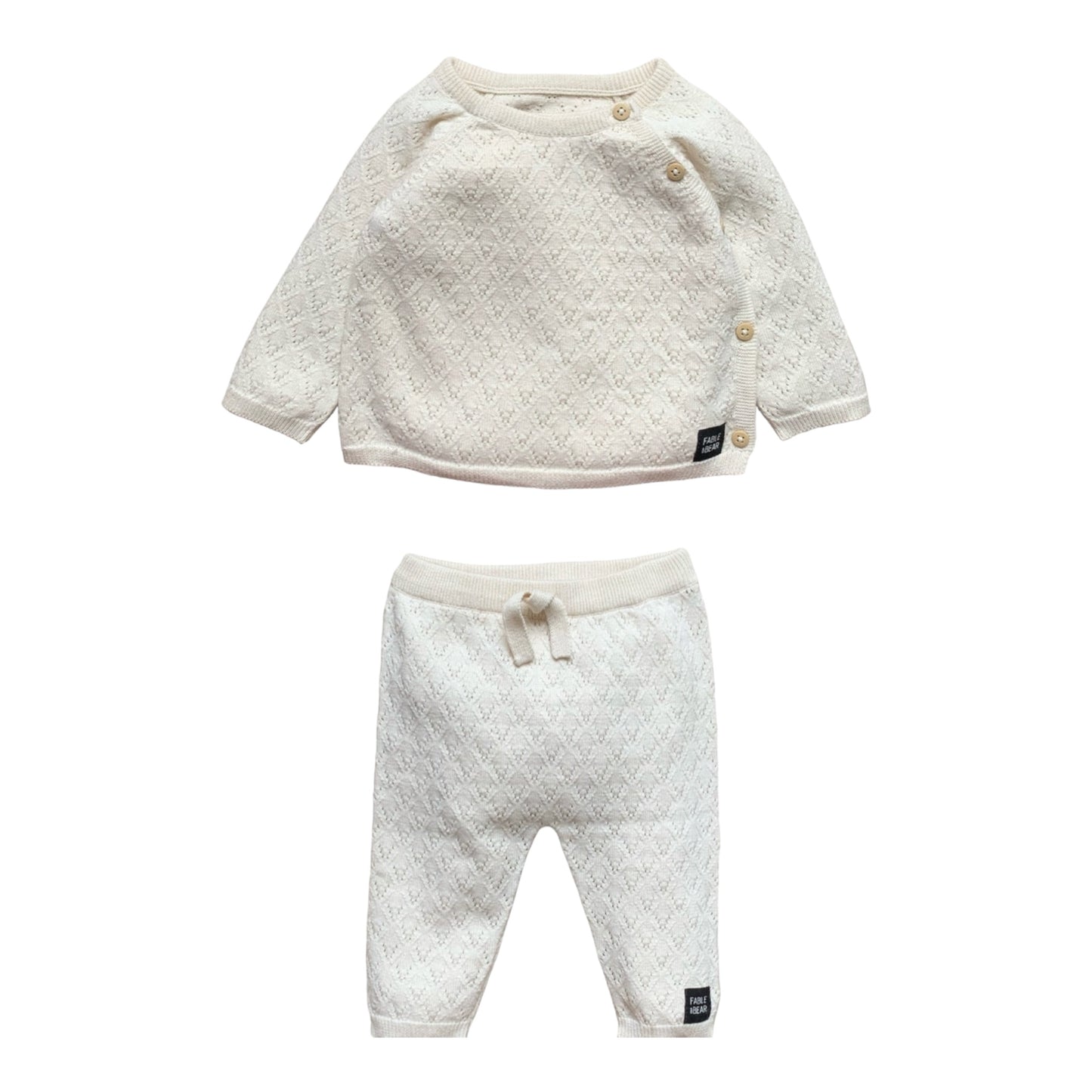 Fable & Bear, 2 piece set, Fable & Bear - 2 Piece set, Diamond Pointelle