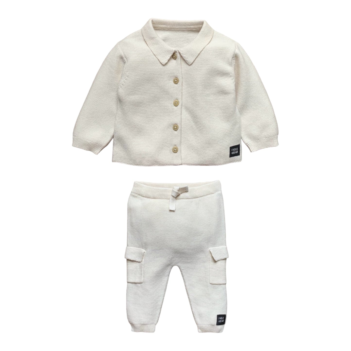 Fable & Bear, 2 piece set, Fable & Bear - 2 Piece set, Collared Cardigan