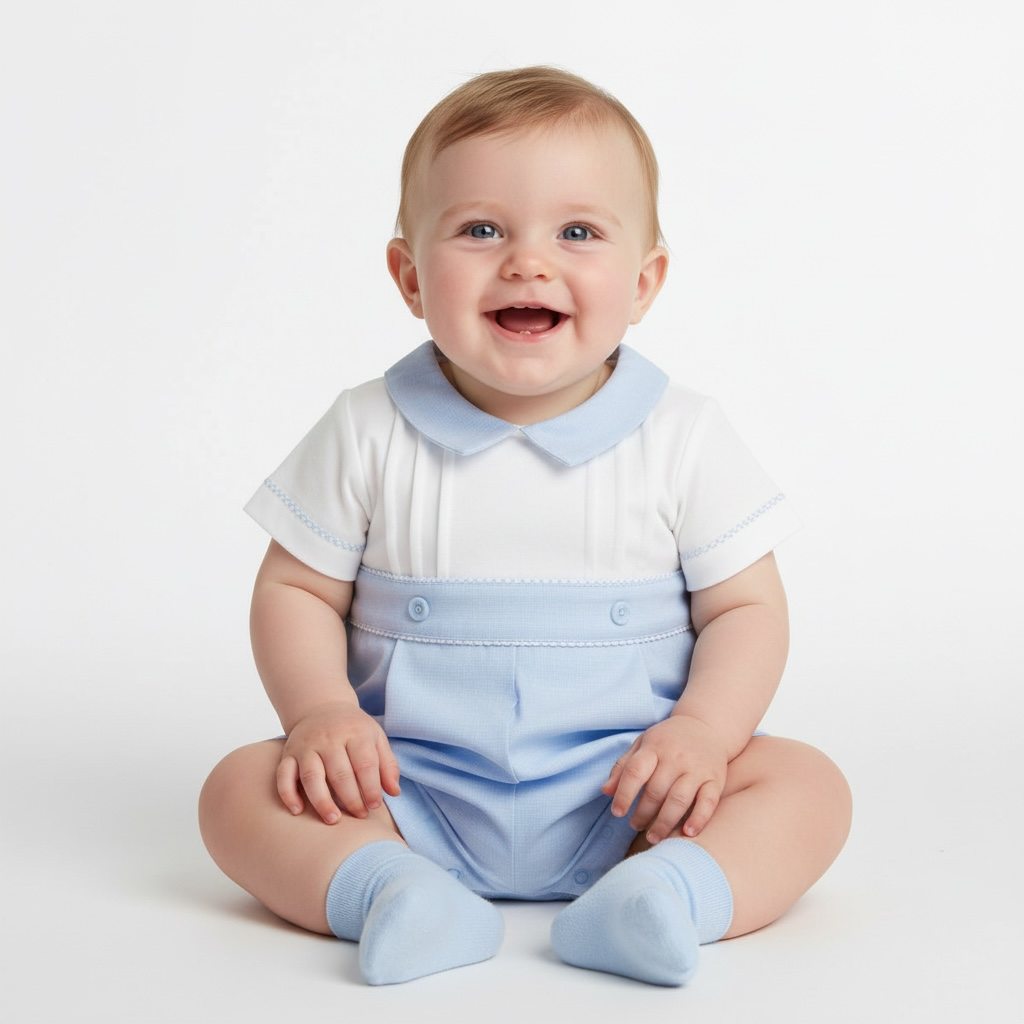 Amore - Romper, Blue and white