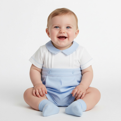 Amore - Romper, Blue and white