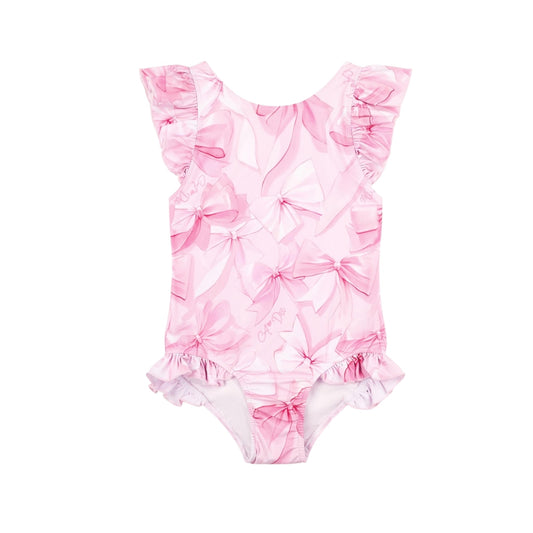 A’Dee - Pink bow print swimming costume