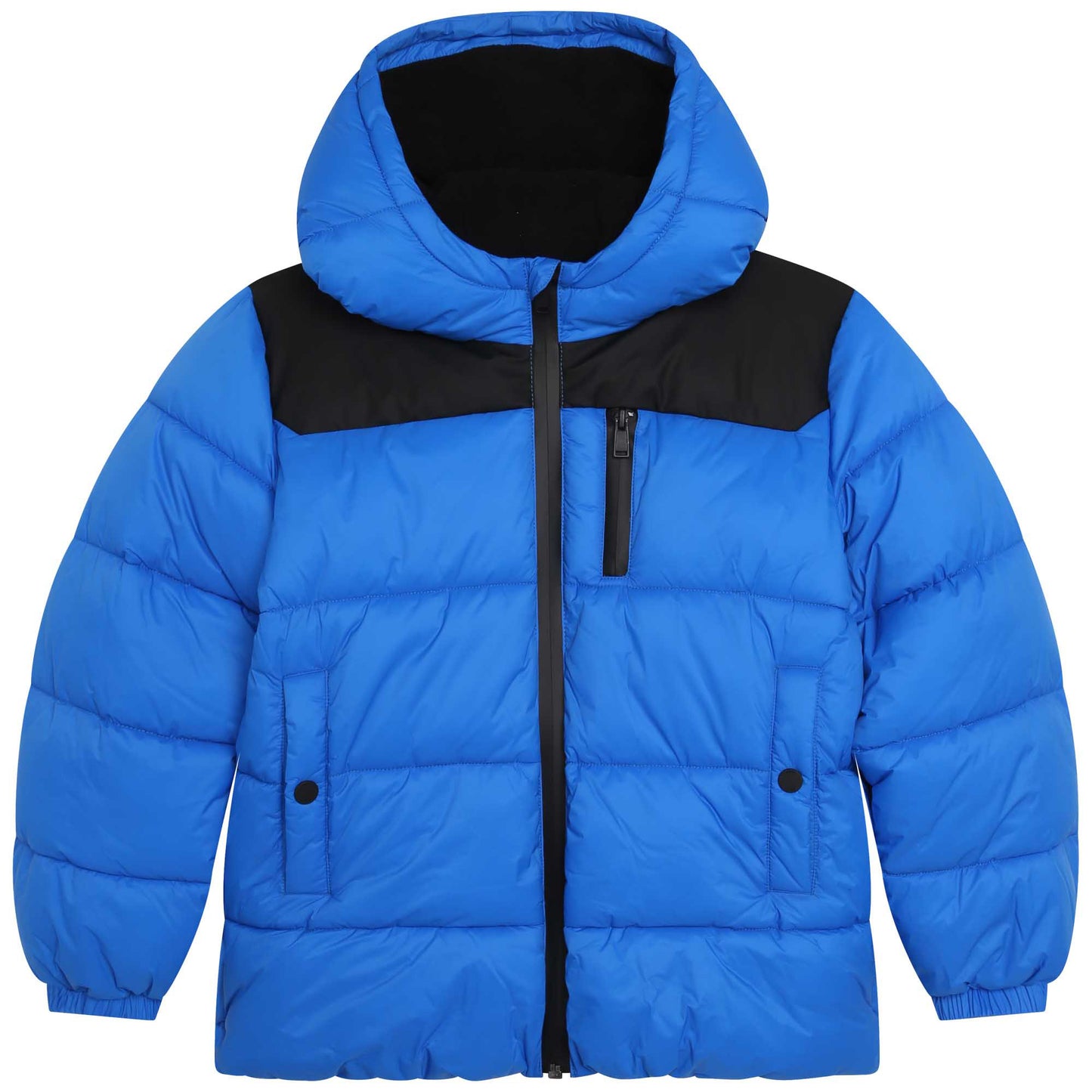 Boss, Coats & Jackets, Boss - Blue and black padded coat with hood