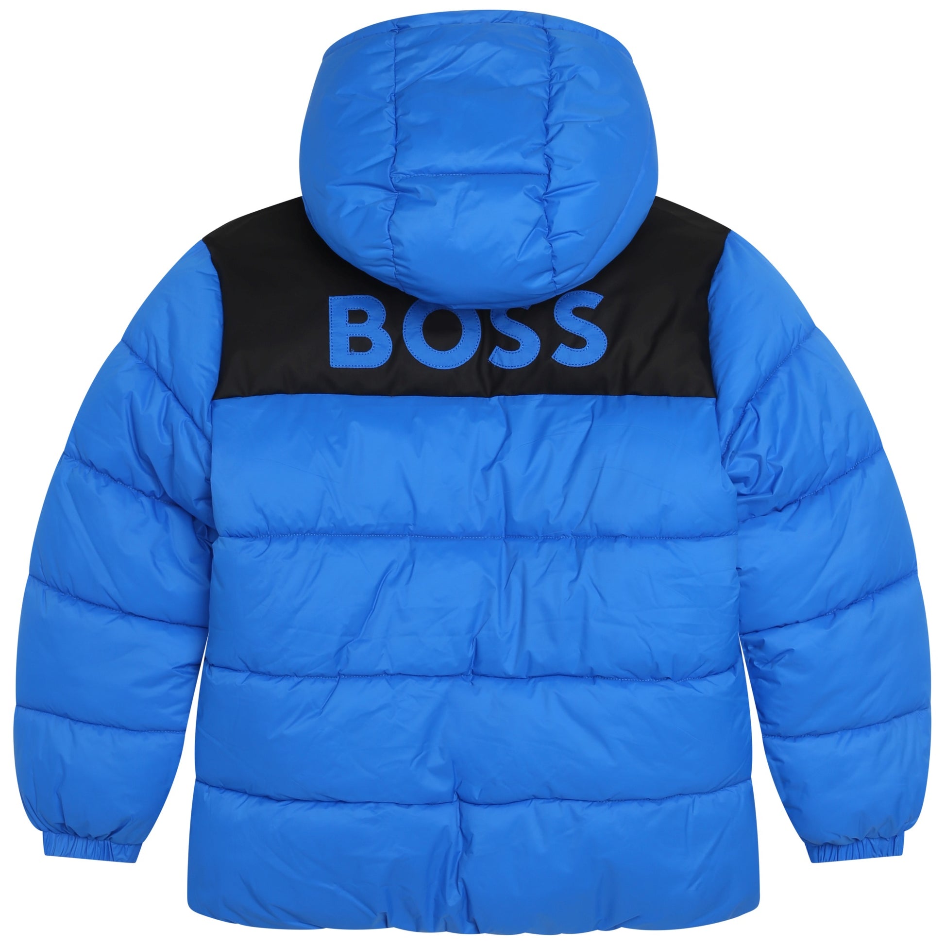 Boss, Coats & Jackets, Boss - Blue and black padded coat with hood