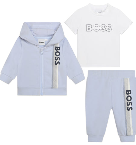 Boss, Jogging Suits, Boss - 3 piece jogging set, pale blue