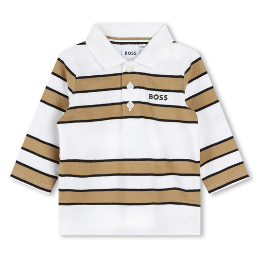 Boss, Tops, Boss - Long sleeved white polo T-shirt, 2years